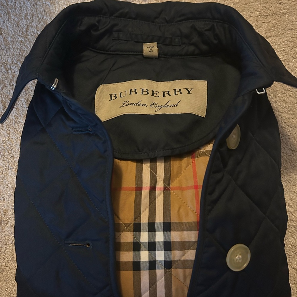 Burberry Women’s Navy Quilted Jacket